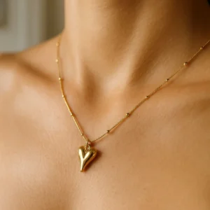 Golden heart shape pendent